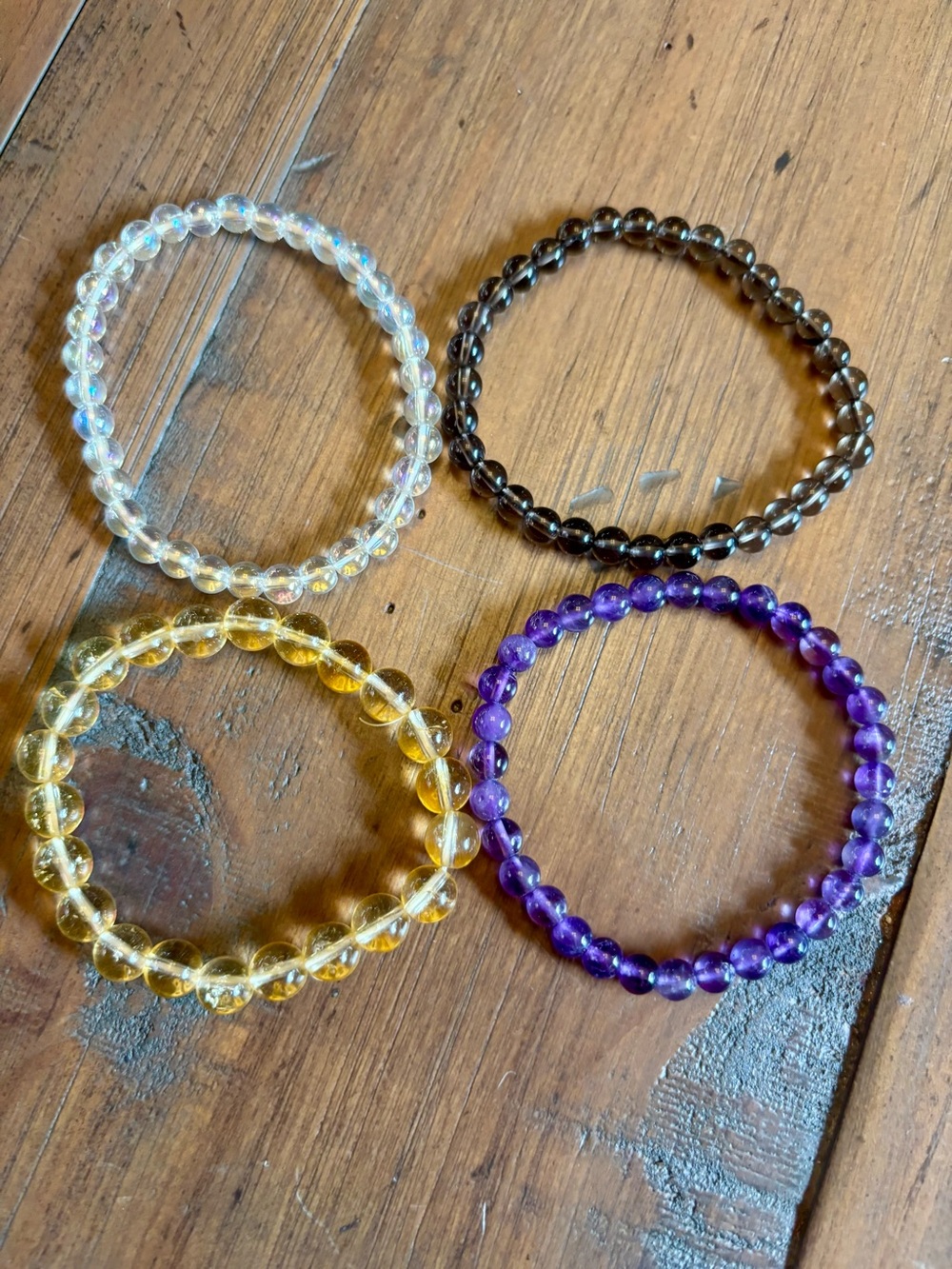 Bundle of Natural grade A gemstone bracelets